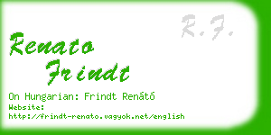 renato frindt business card